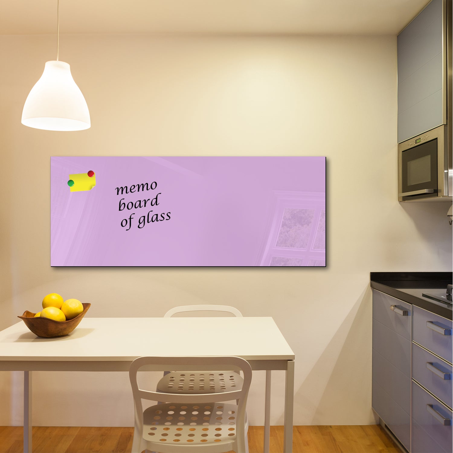 Whiteboard van glas - Magneetbord  - Diverse maten - Lila