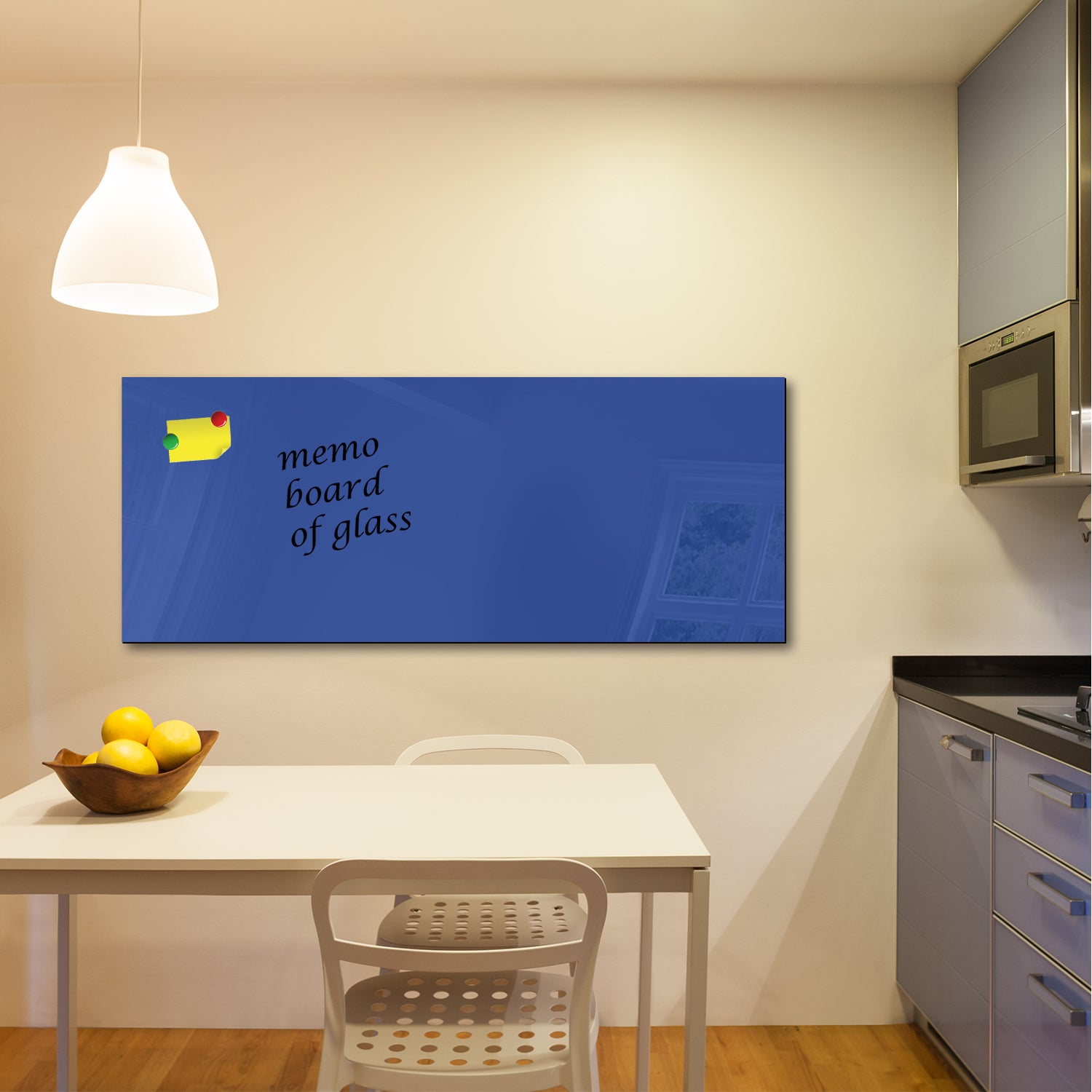 Whiteboard van glas - Magneetbord  - Diverse maten - Koninklijk Blauw