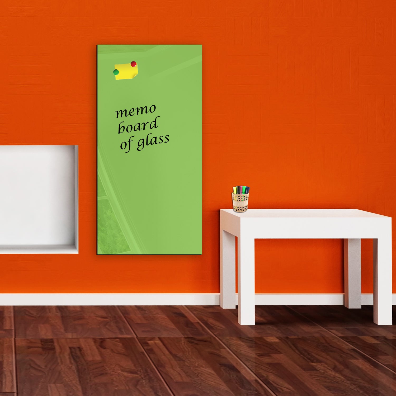 Whiteboard van glas - Magneetbord  - Diverse maten - Pastel Groen