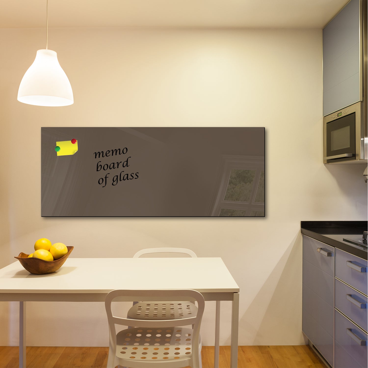 Whiteboard van glas - Magneetbord  - Diverse maten - Bruin