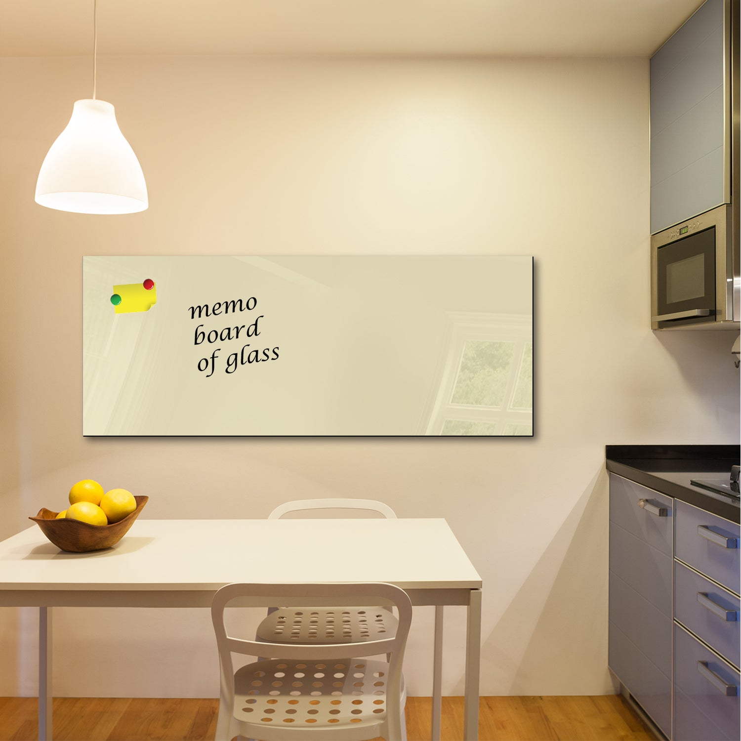 Whiteboard van glas - Magneetbord  - Diverse maten - Beige