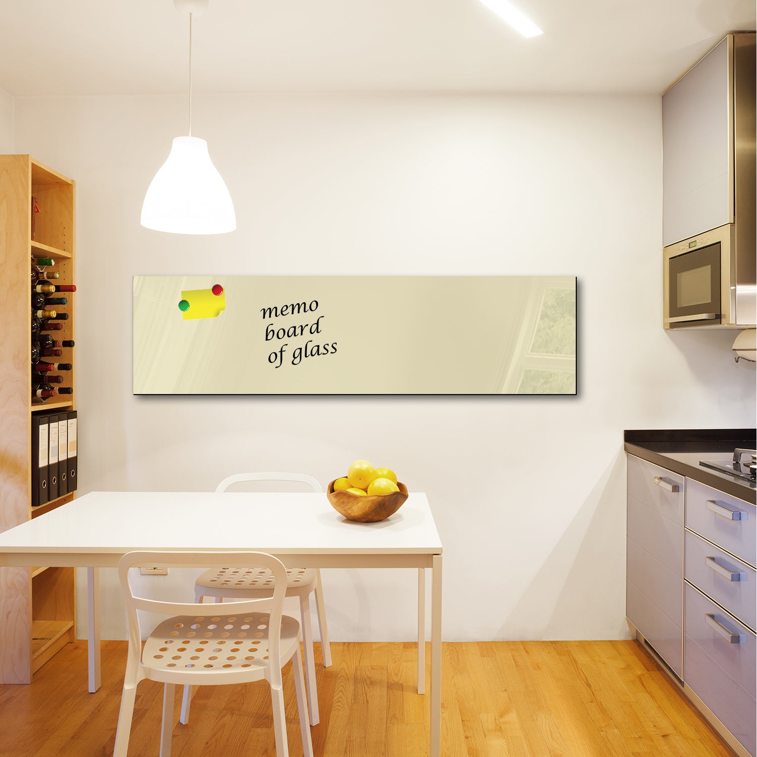 Whiteboard van glas - Magneetbord  - Diverse maten - Beige