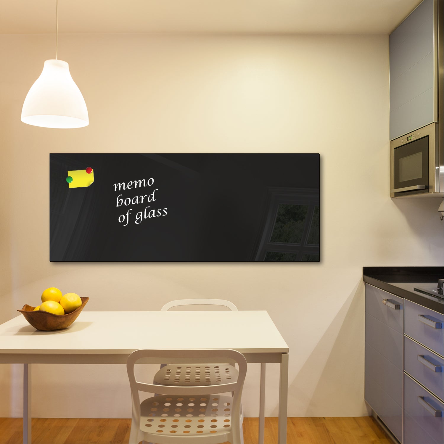 Whiteboard van glas - Magneetbord  - Diverse maten - Zwart