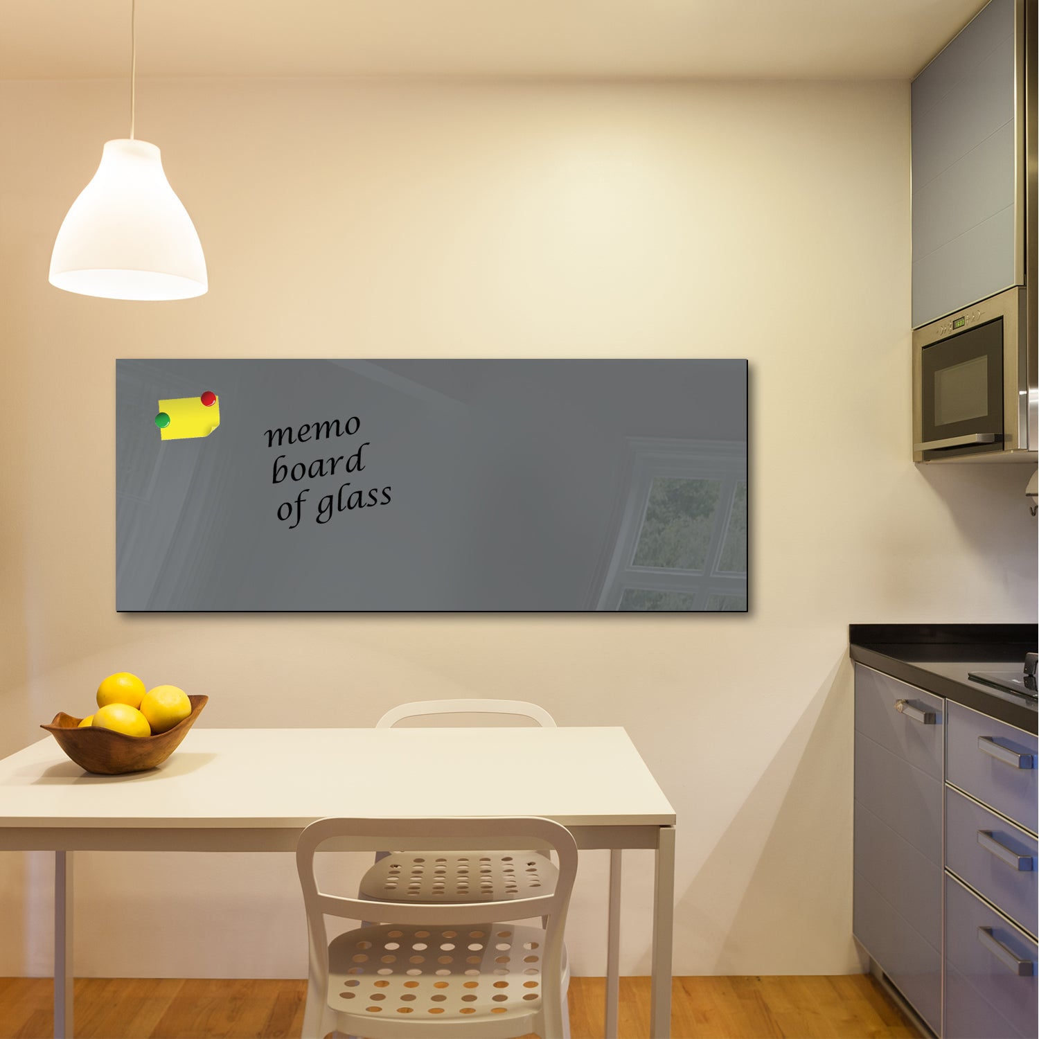 Whiteboard van glas - Magneetbord  - Diverse maten - Antraciet