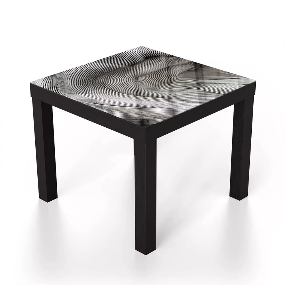 Salontafel 55x55 - Gehard Glas - Gebogen Ijzer