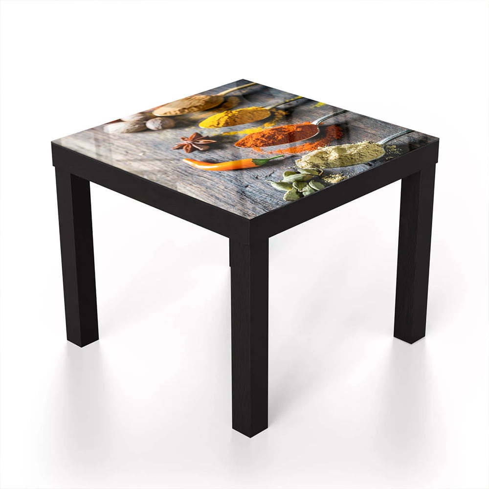 Salontafel 55x55 - Gehard Glas - Lepels met Kruiden