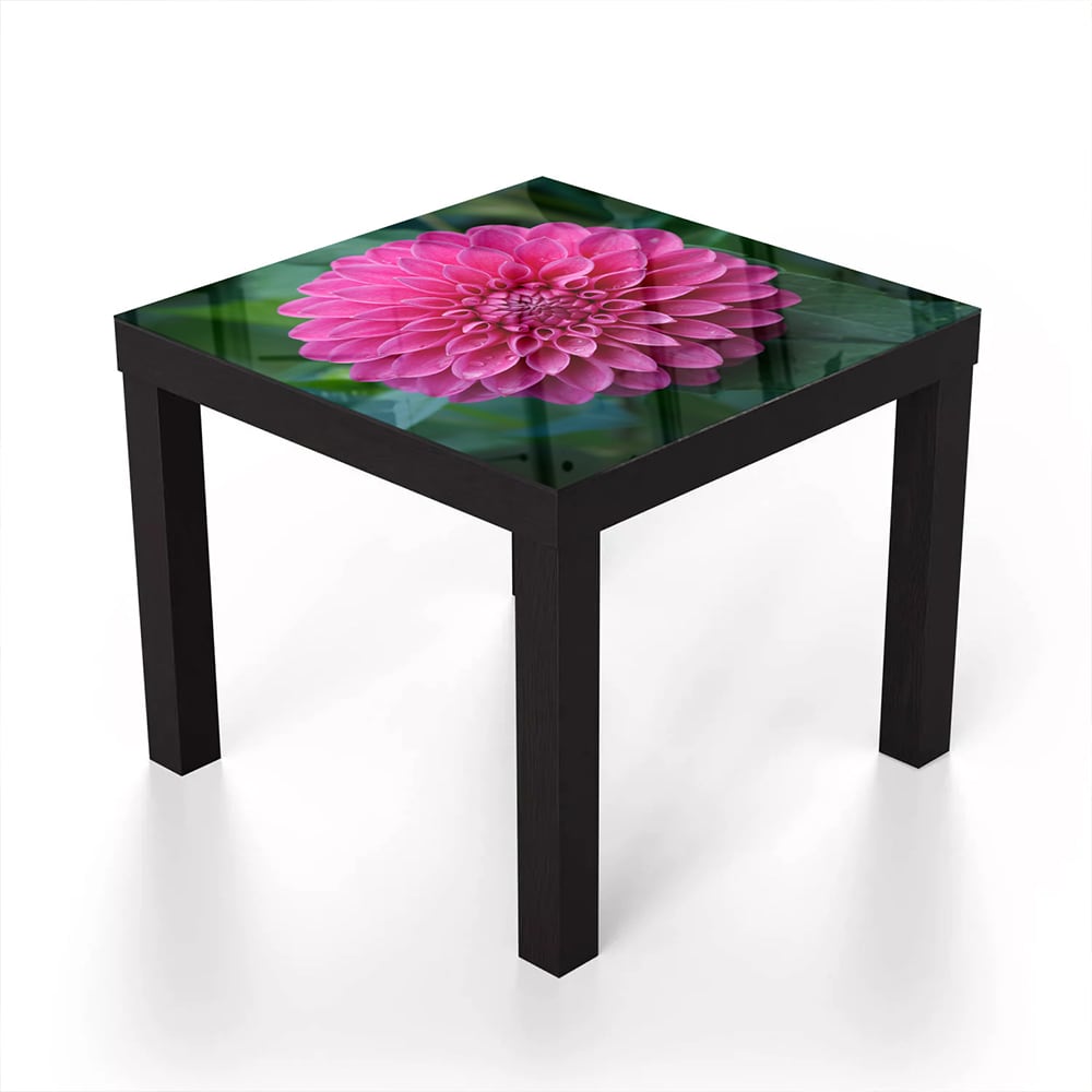 Salontafel 55x55 - Gehard Glas - Roze Dahlia