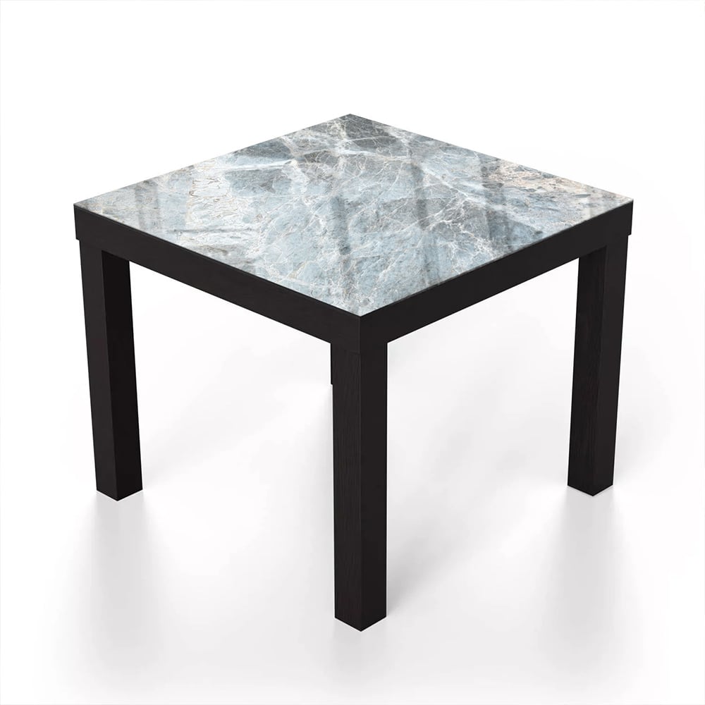 Salontafel 55x55 - Gehard Glas - Blauwgrijs Marmer