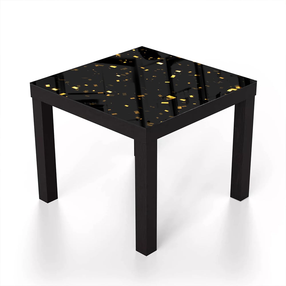 Salontafel 55x55 - Gehard Glas - Gouden Confetti