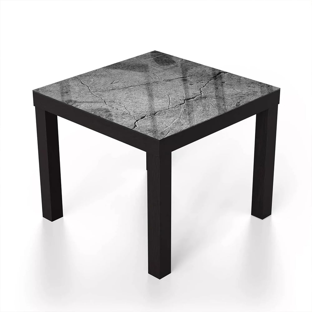 Salontafel 55x55 - Gehard Glas - Beton met Scheuren