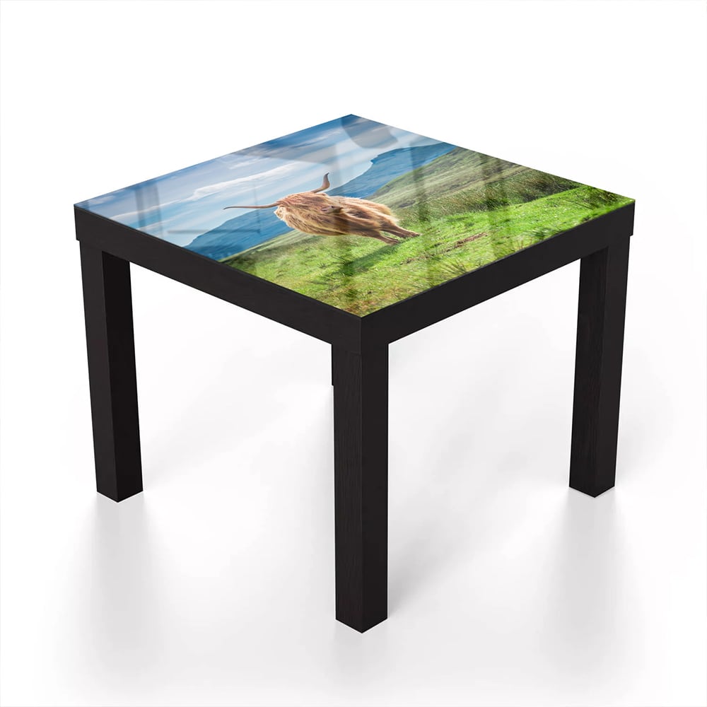 Salontafel 55x55 - Gehard Glas - Wollige Schotse Hooglander