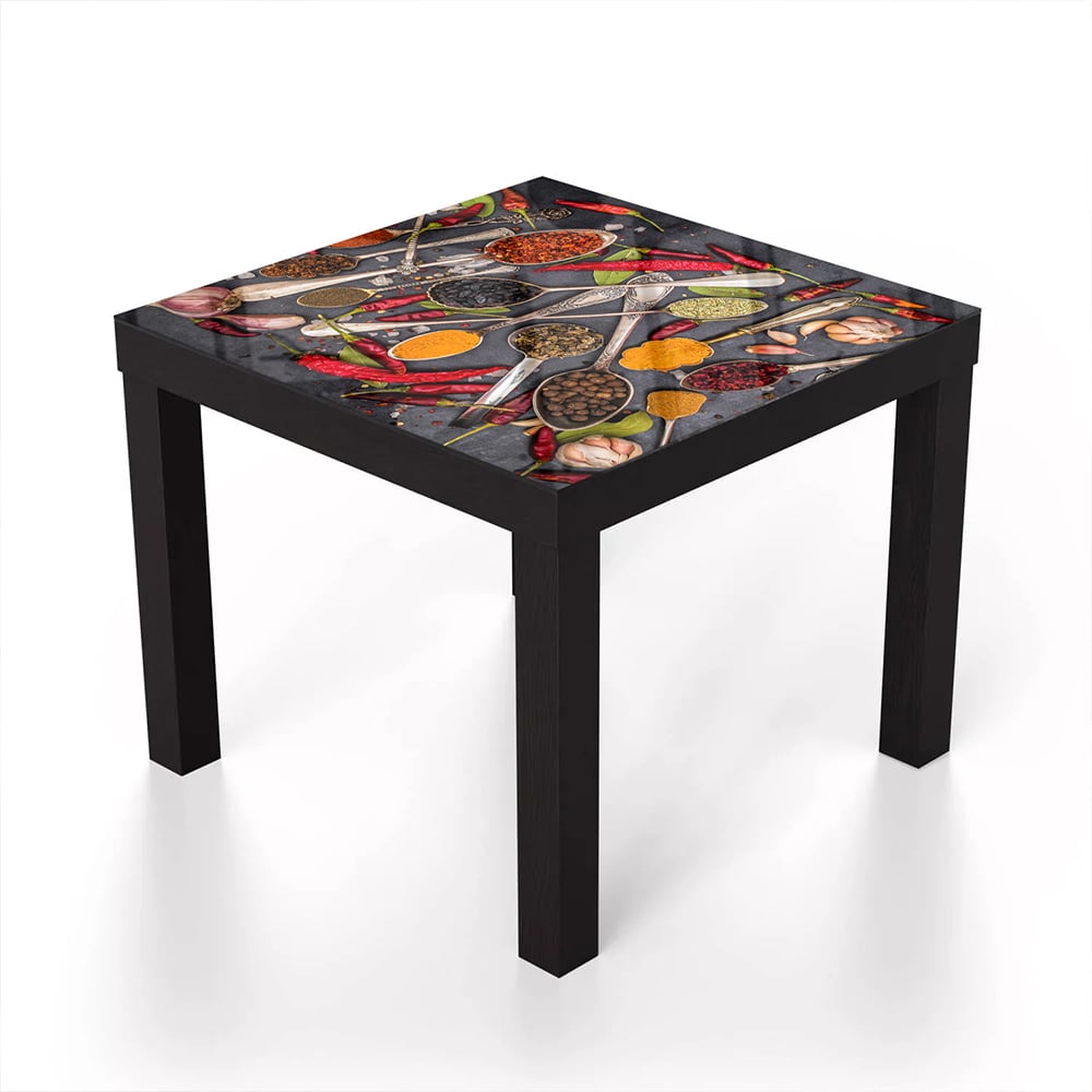 Salontafel 55x55 - Gehard Glas - Kruidenmix op Steen