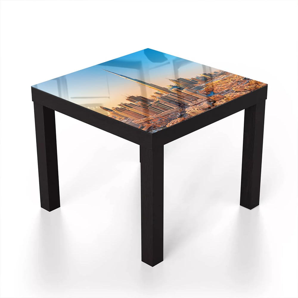 Salontafel 55x55 - Gehard Glas - Zonsondergang in Dubai