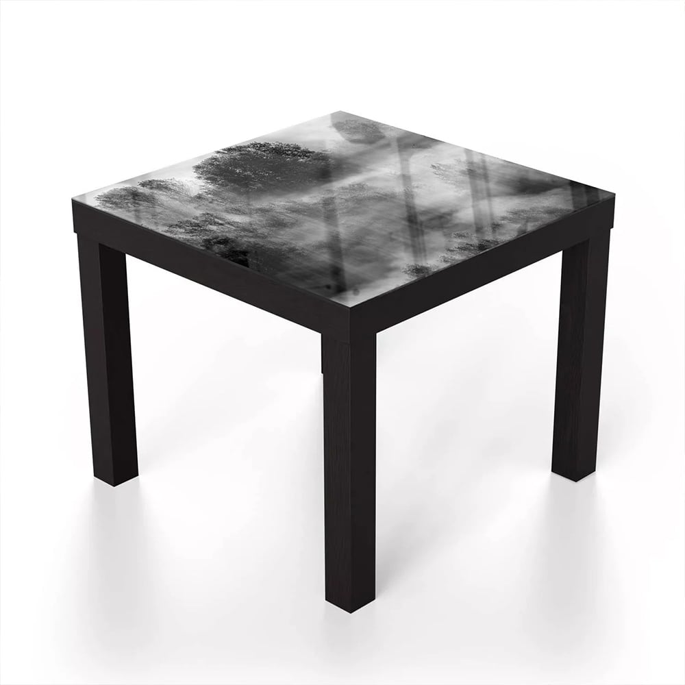 Salontafel 55x55 - Gehard Glas - Bomen in de Mist