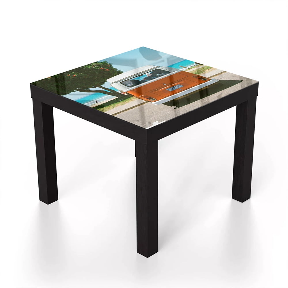 Salontafel 55x55 - Gehard Glas - Camper voor het Strand