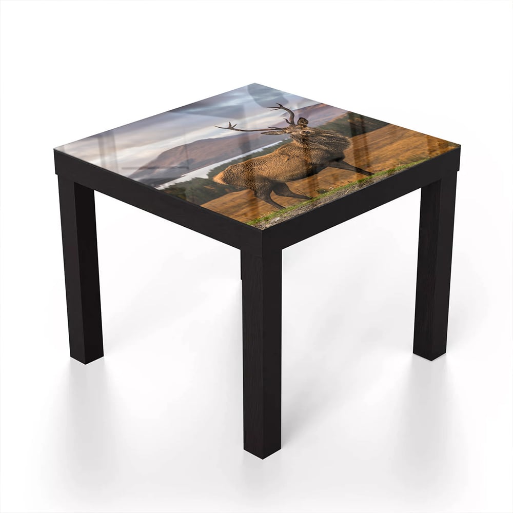 Salontafel 55x55 - Gehard Glas - Wild Schots Hert