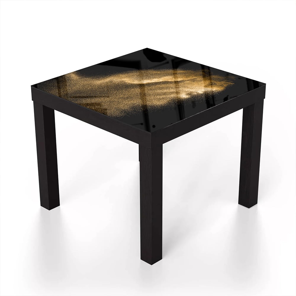 Salontafel 55x55 - Gehard Glas - Gouden Zandexplosie