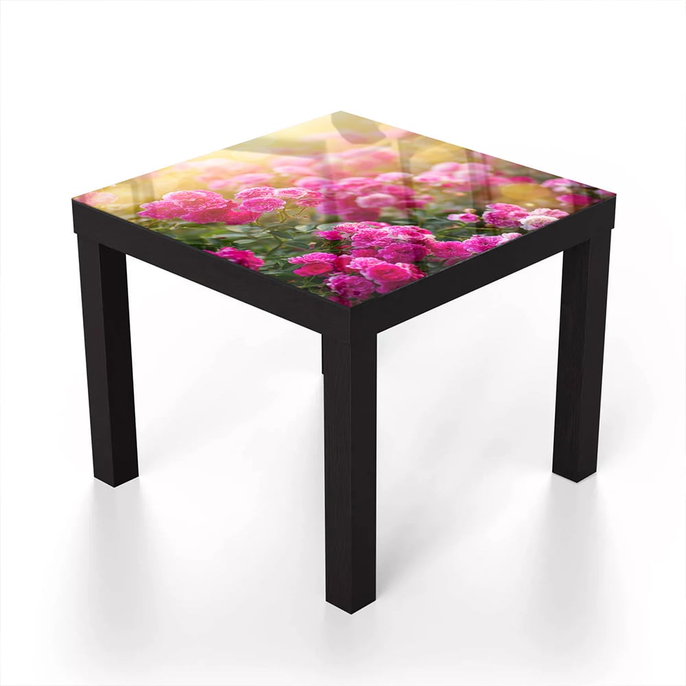 Salontafel 55x55 - Gehard Glas - Rozen in de Ochtendzon