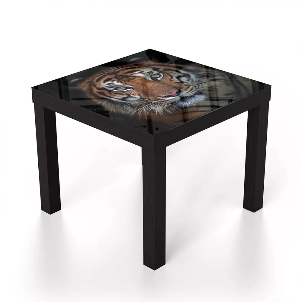 Salontafel 55x55 - Gehard Glas - Sumatraanse Boze Tijger