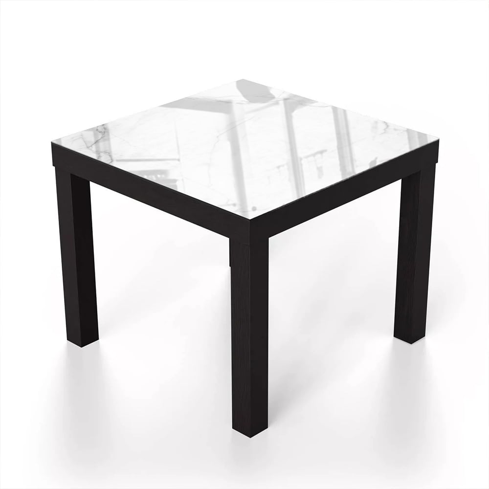 Salontafel 55x55 - Gehard Glas - Melkwit Marmer