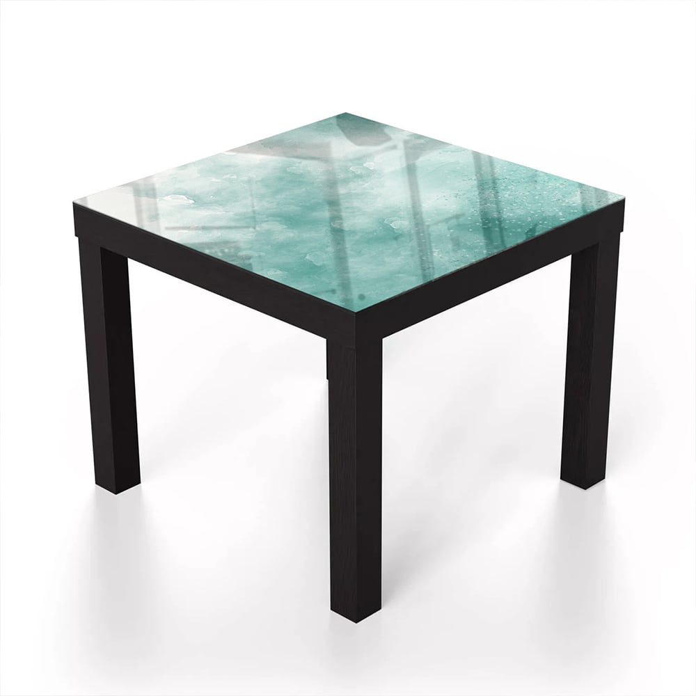 Salontafel 55x55 - Gehard Glas - Groene Waterverf