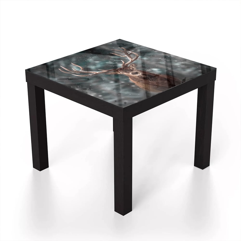 Salontafel 55x55 - Gehard Glas - Edelhert in de Winter