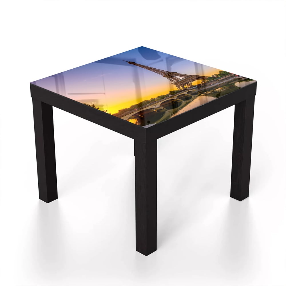 Salontafel 55x55 - Gehard Glas - Eiffeltoren bij Zonsopgang