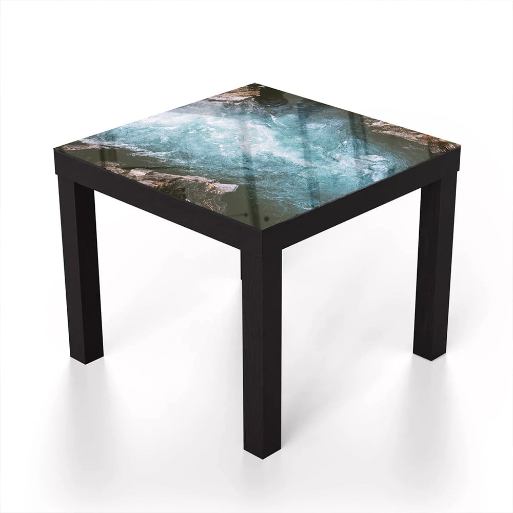 Salontafel 55x55 - Gehard Glas - Rivier Canyon in Zweden