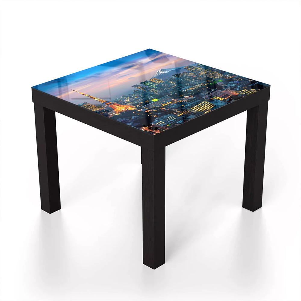 Salontafel 55x55 - Gehard Glas - Tokyo met de Fuji-berg