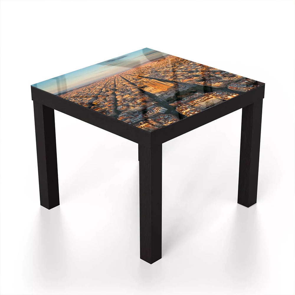 Salontafel 55x55 - Gehard Glas - Luchtfoto van Sagrada Familia