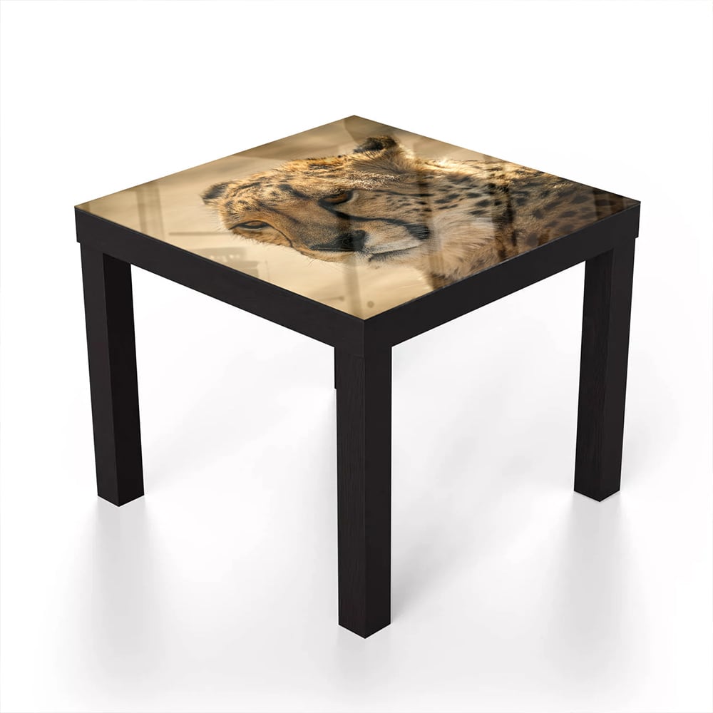 Salontafel 55x55 - Gehard Glas - Cheetah Close-up