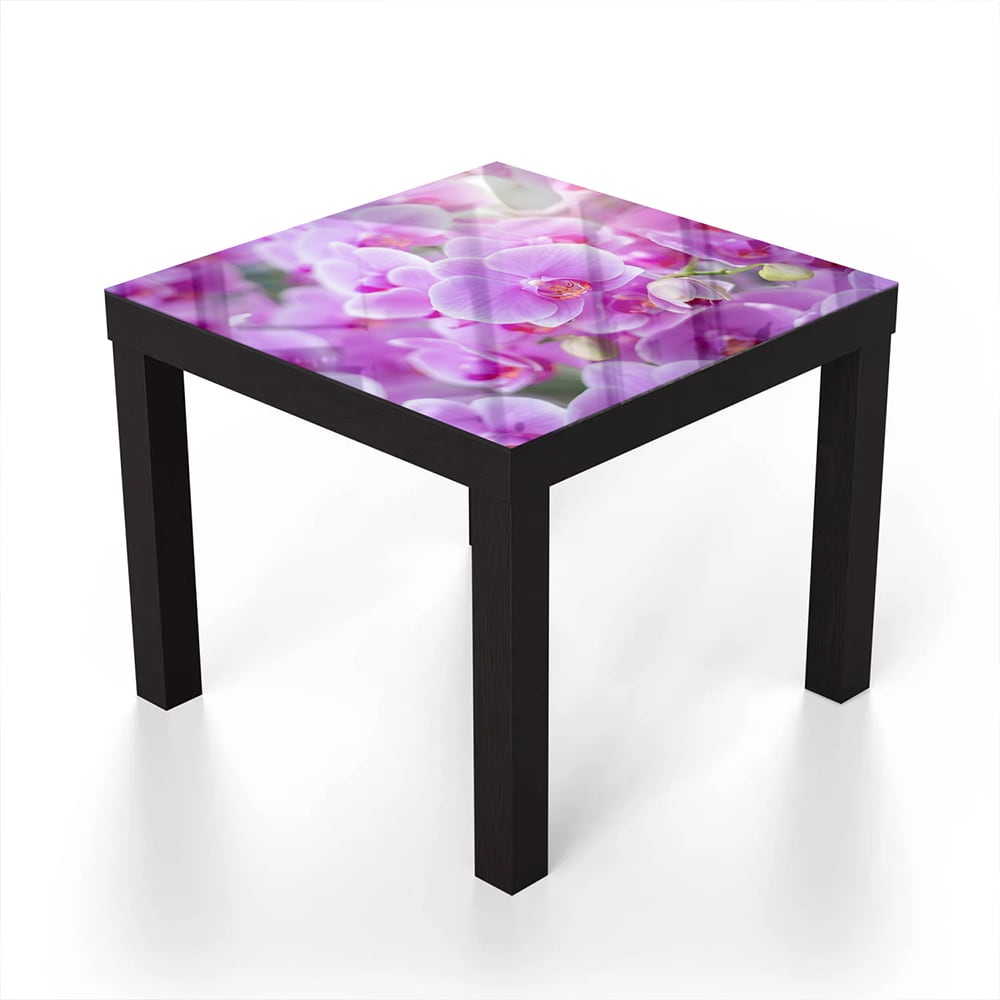 Salontafel 55x55 - Gehard Glas - Stralende Orchideeën