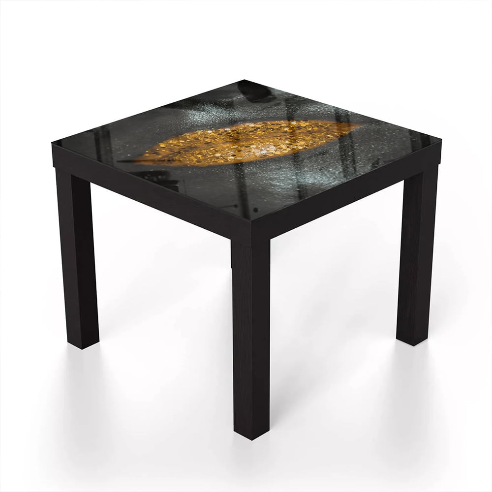 Salontafel 55x55 - Gehard Glas - Gouden Glitterlippen