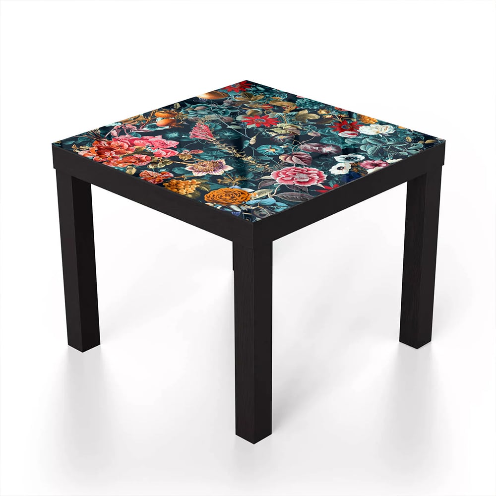 Salontafel 55x55 - Gehard Glas - Bloemenpatroon