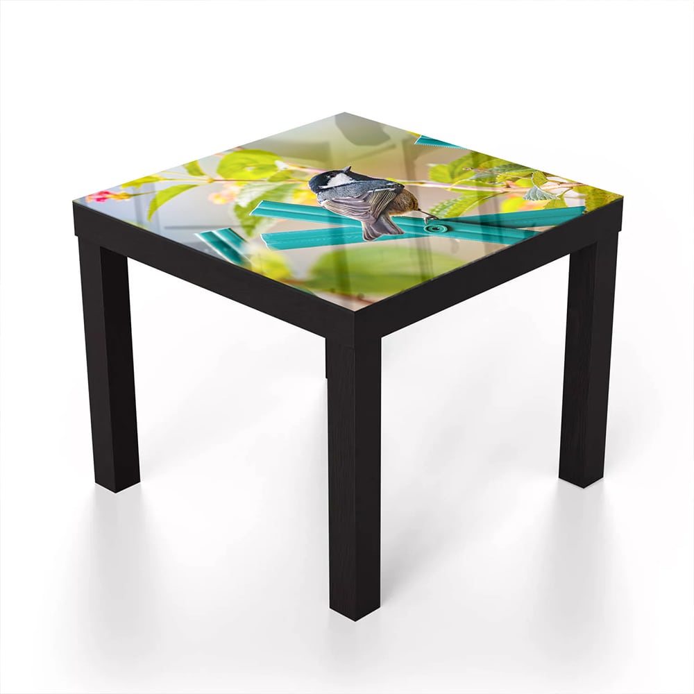 Salontafel 55x55 - Gehard Glas - Schattig Koolmeesje