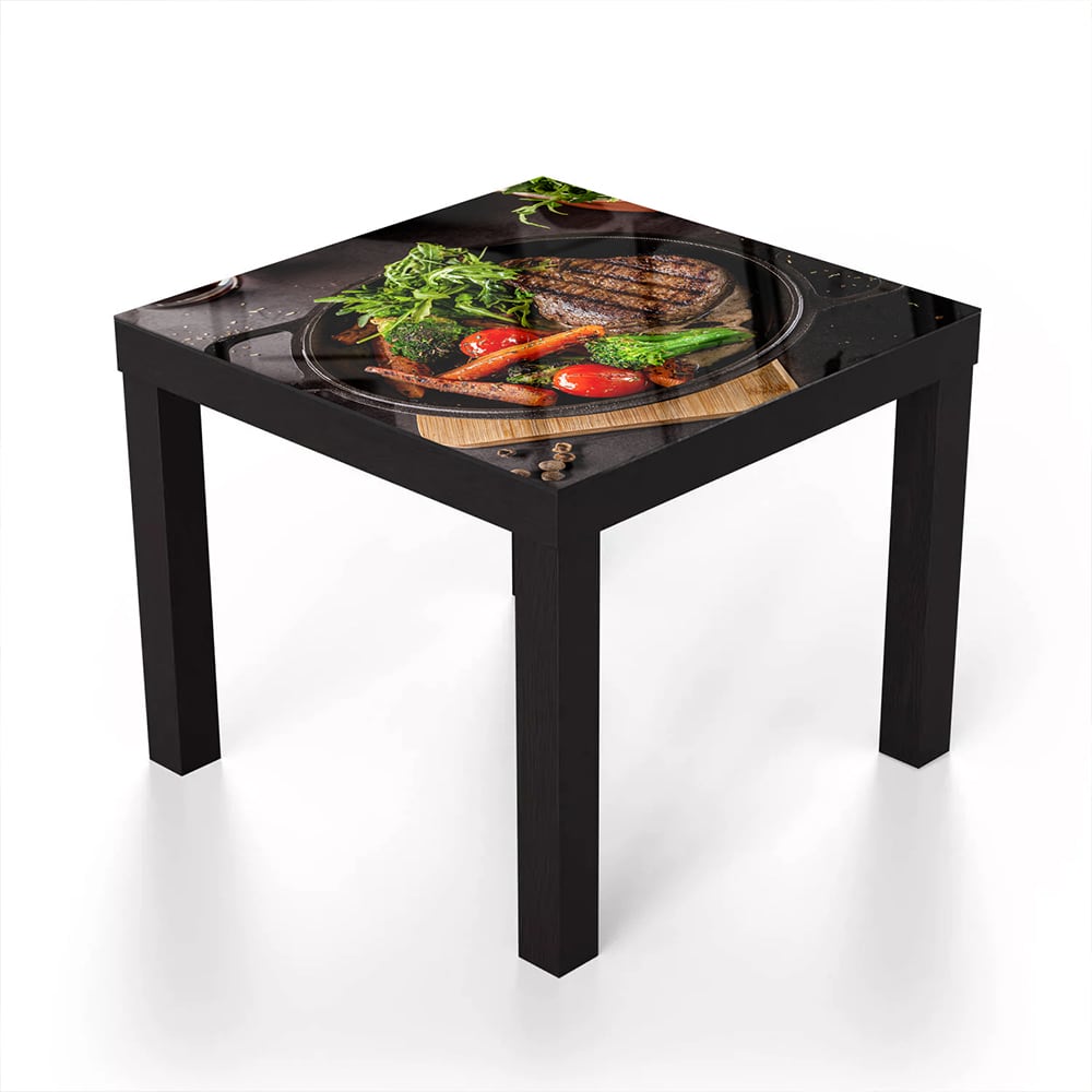 Salontafel 55x55 - Gehard Glas - Gegrilde Biefstuk