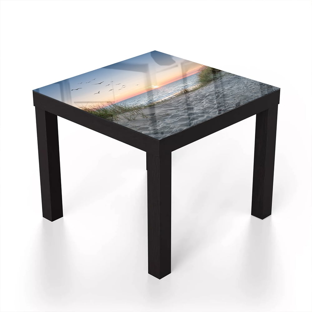 Salontafel 55x55 - Gehard Glas - Duinen bij Zonsondergang