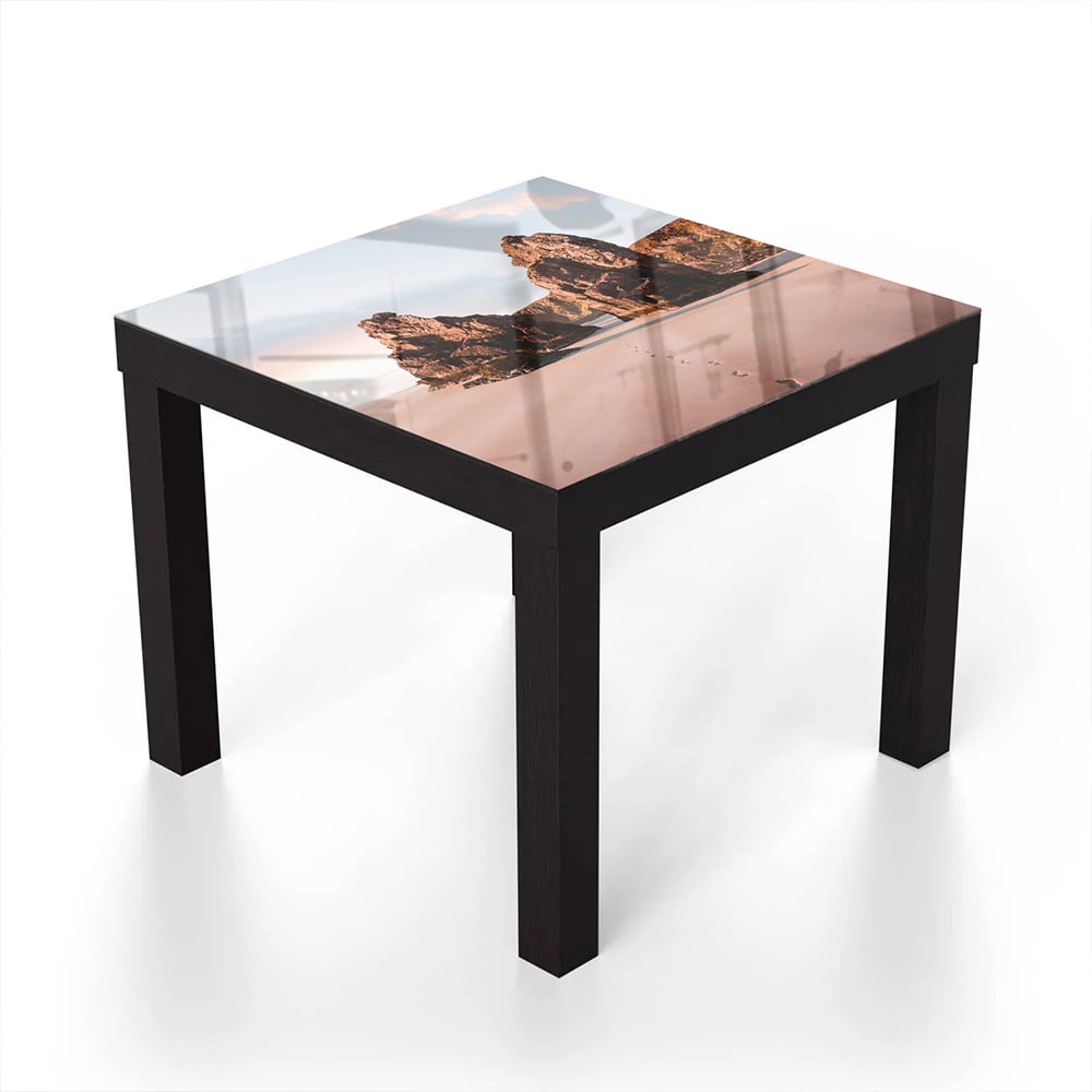 Salontafel 55x55 - Gehard Glas - Rotsen op het Strand