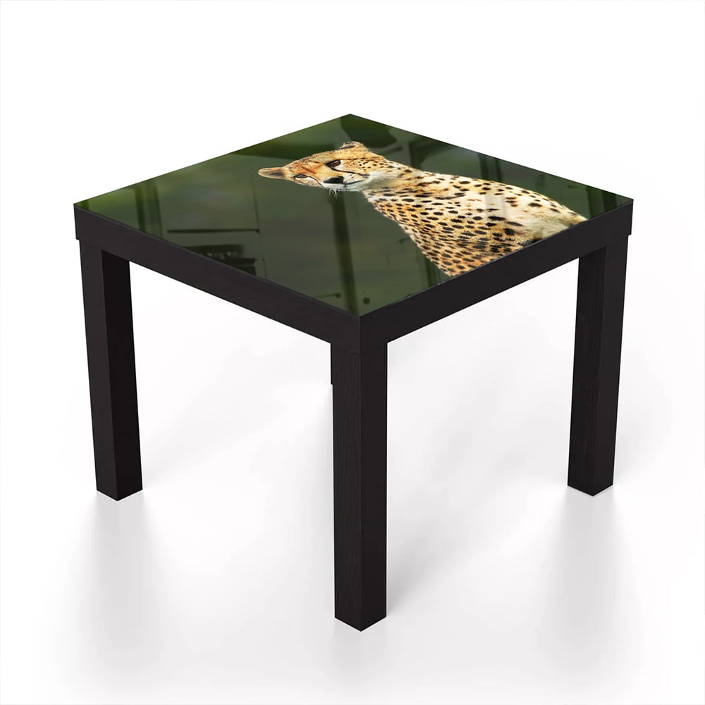 Salontafel 55x55 - Gehard Glas - Wilde Cheetah