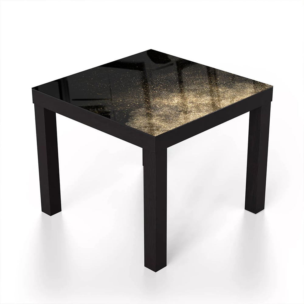 Salontafel 55x55 - Gehard Glas - Gouden Glitter Poeder