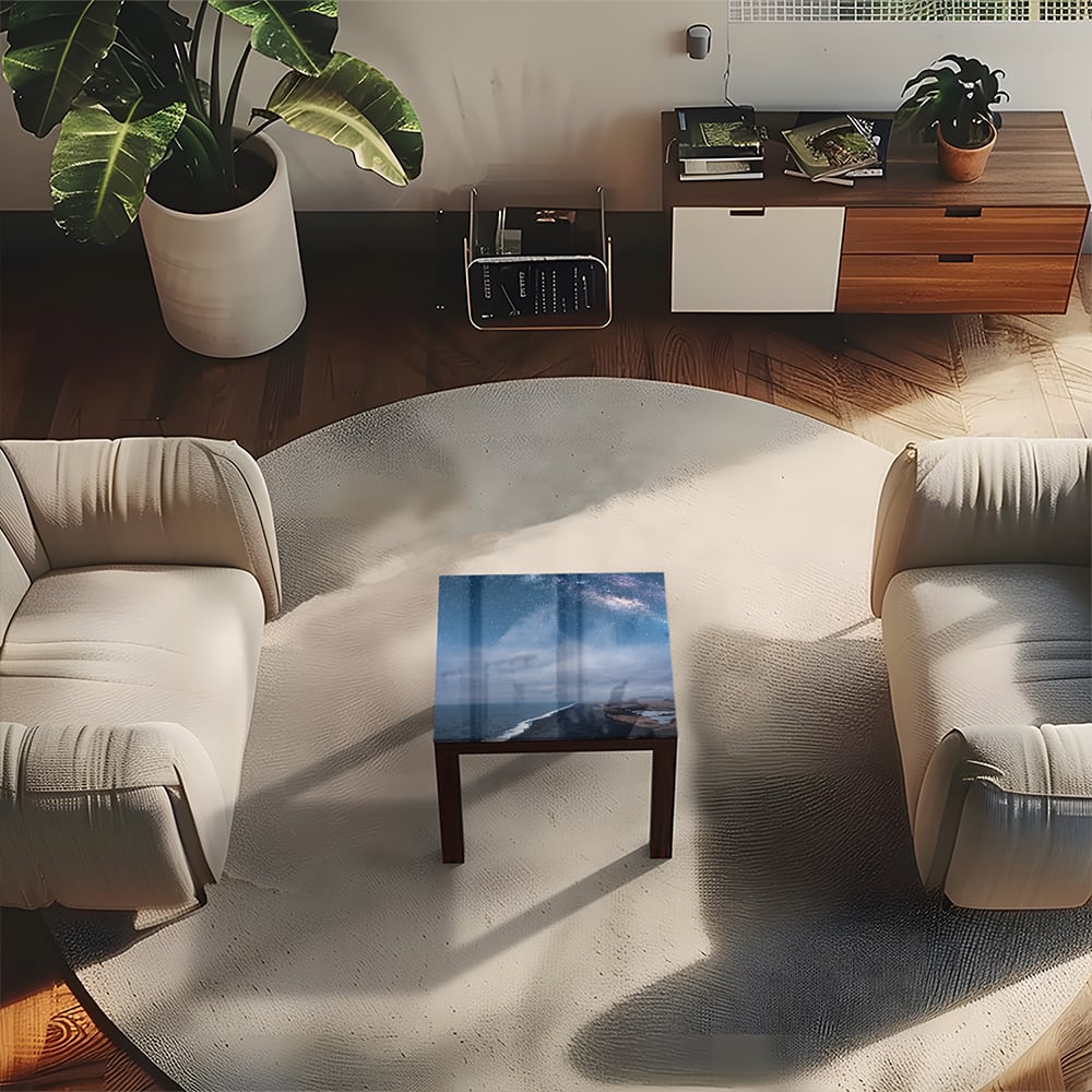 Salontafel 55x55 - Gehard Glas - Melkweg Boven het Strand