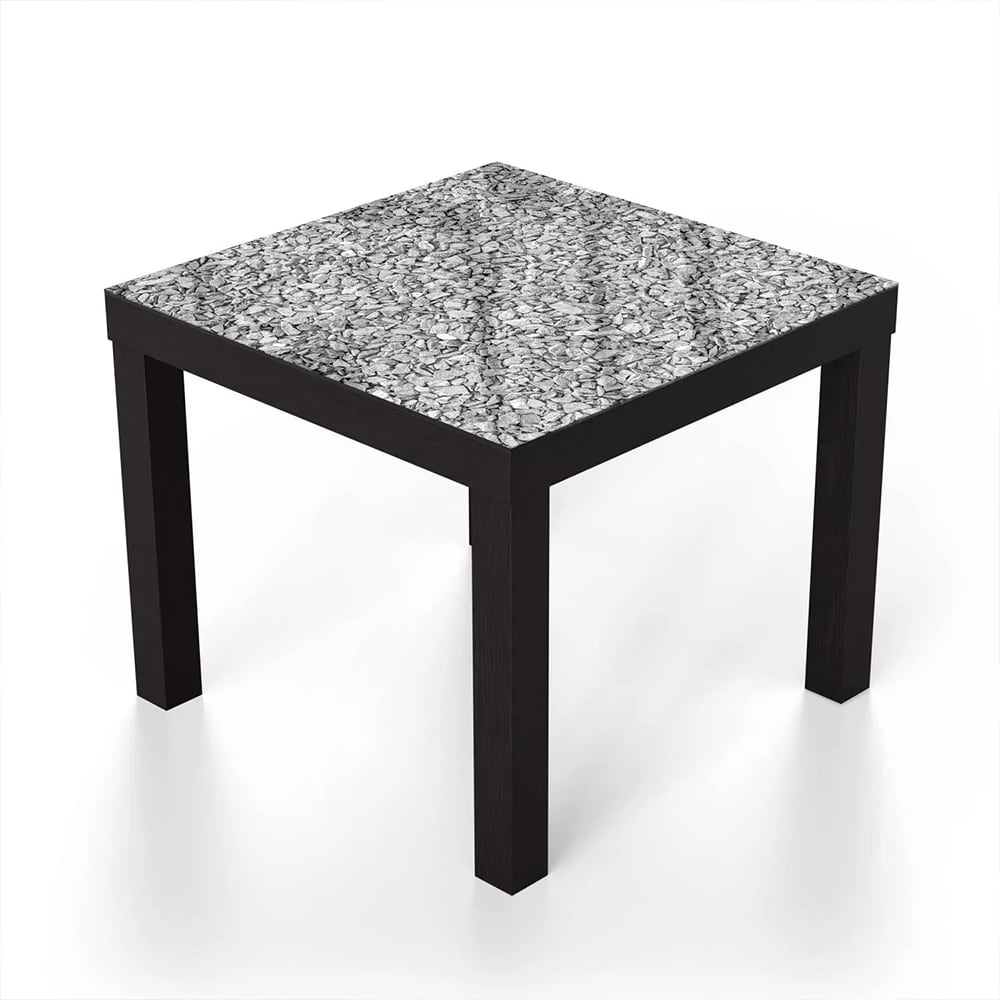 Salontafel 55x55 - Gehard Glas - Grijs Grind