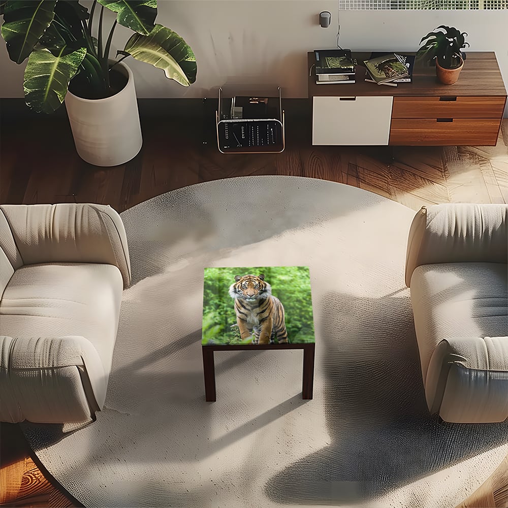 Salontafel 55x55 - Gehard Glas - Bengaalse Tijger