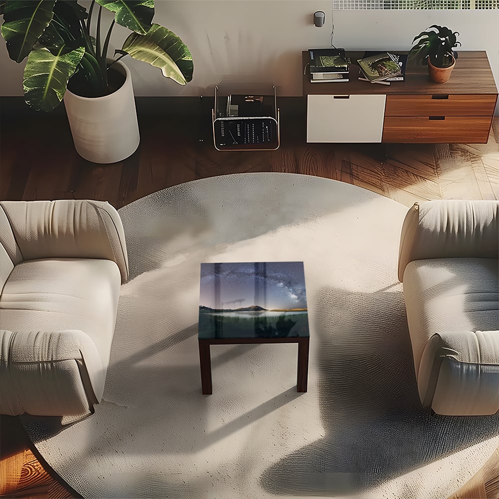 Salontafel 55x55 - Gehard Glas - Melkweg Reflectie