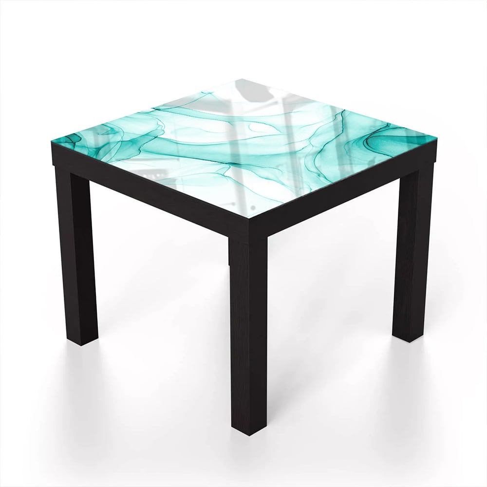 Salontafel 55x55 - Gehard Glas - Aqua Marmer