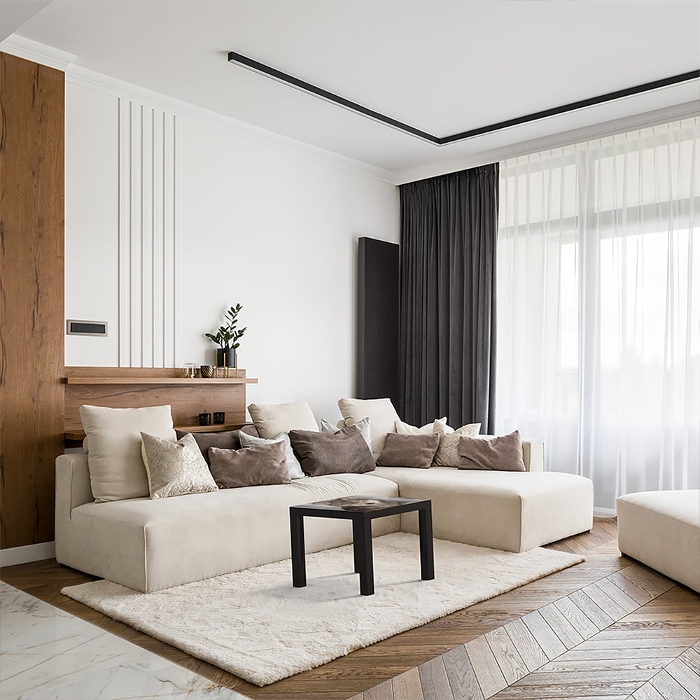 Salontafel 55x55 - Gehard Glas - Grijze Wolf