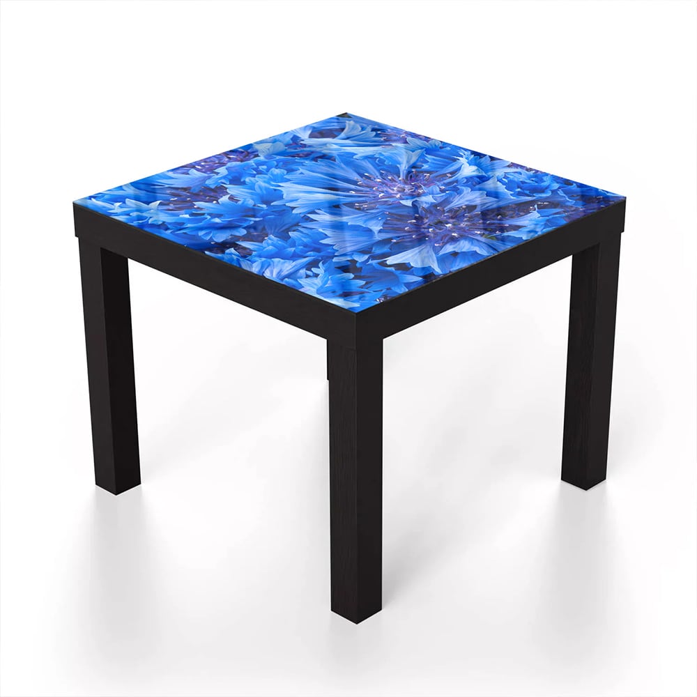 Salontafel 55x55 - Gehard Glas - Blauwe Korenbloem