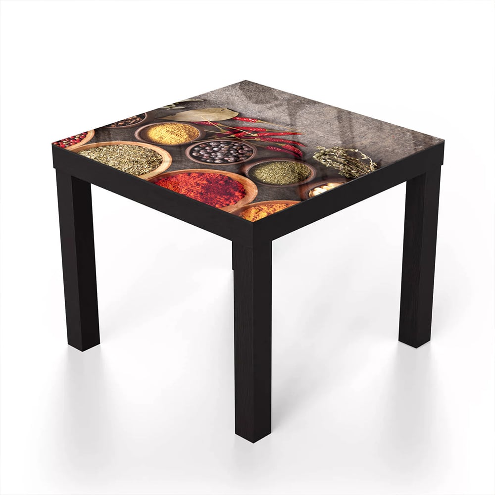 Salontafel 55x55 - Gehard Glas - Specerijen op Steen