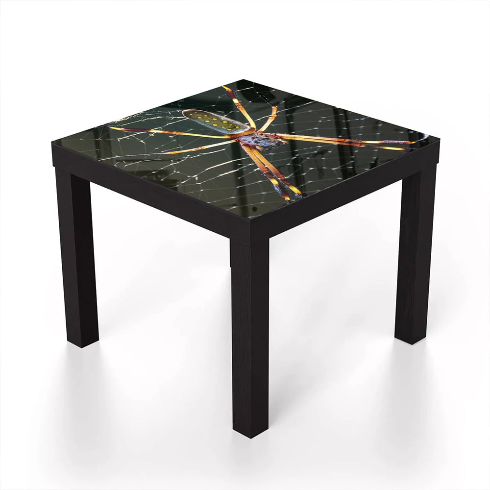 Salontafel 55x55 - Gehard Glas - Goudkleurige Weverspin