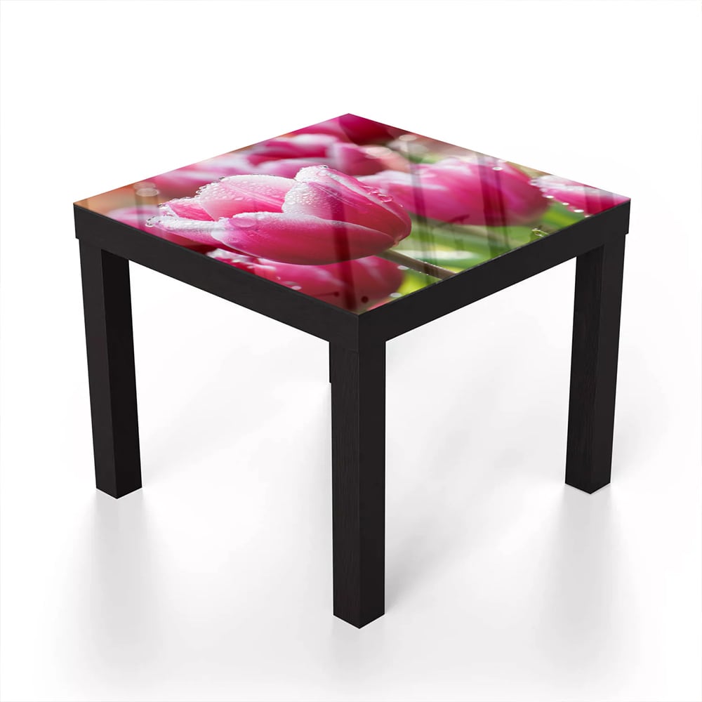 Salontafel 55x55 - Gehard Glas - Natte Tulpen